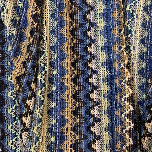 NWT Cato Blue Multi Crochet Lace V Neck Short Dress - Picture 3 of 5